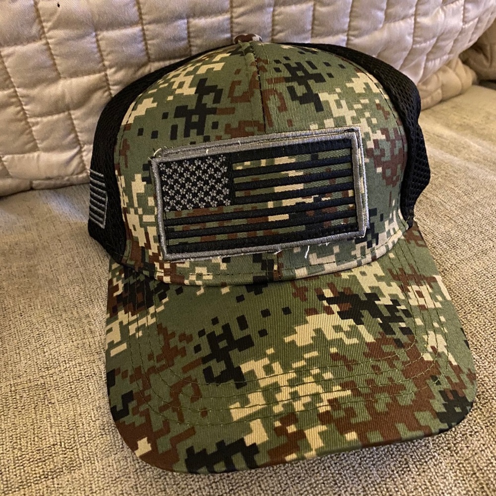 New digital camo camouflage army green tan cap hat